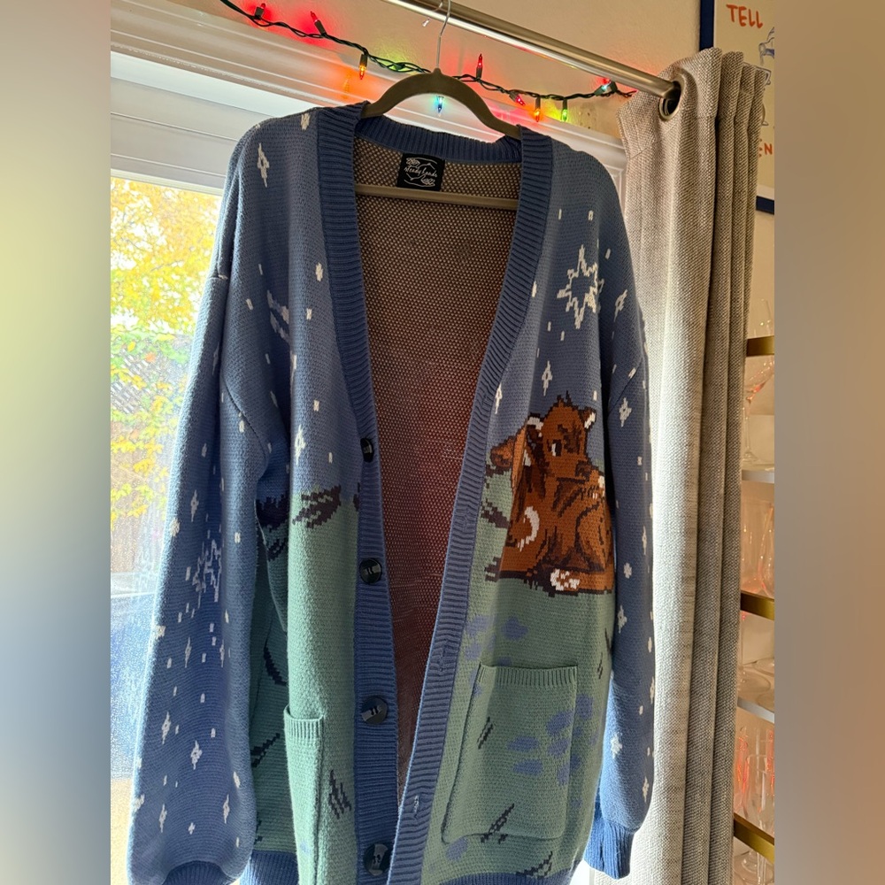 Steady Hands Two Headed Calf Cardigan NWOT